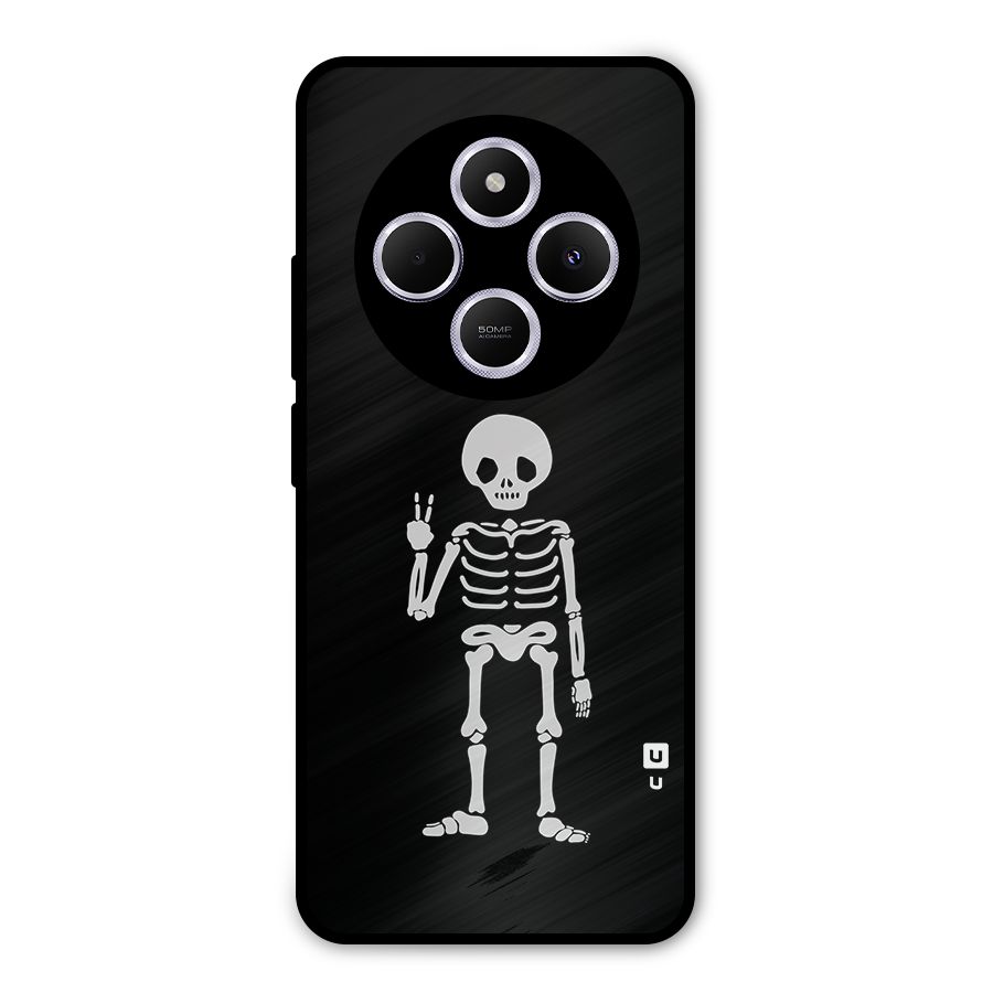 Victory Skeleton Spooky Metal Back Case for Poco M7
