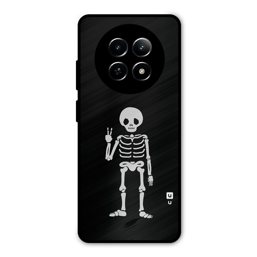 Victory Skeleton Spooky Metal Back Case for Realme 12 5G
