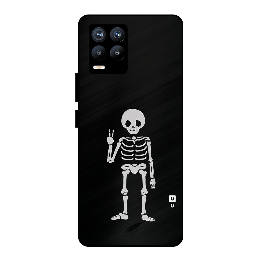 Victory Skeleton Spooky Metal Back Case for Realme 8 Pro