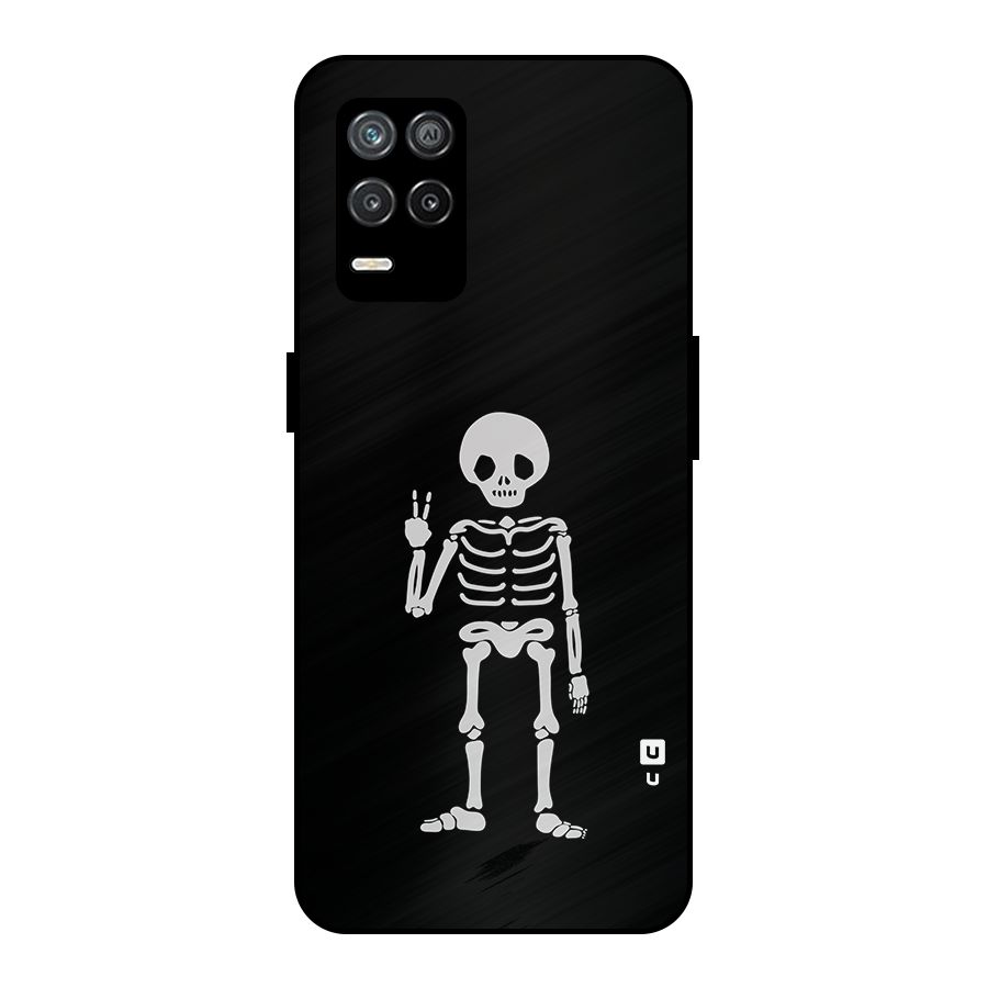 Victory Skeleton Spooky Metal Back Case for Realme 9 5G