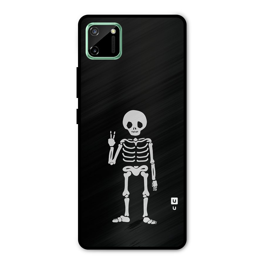 Victory Skeleton Spooky Metal Back Case for Realme C11
