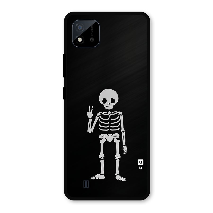 Victory Skeleton Spooky Metal Back Case for Realme C11 2021