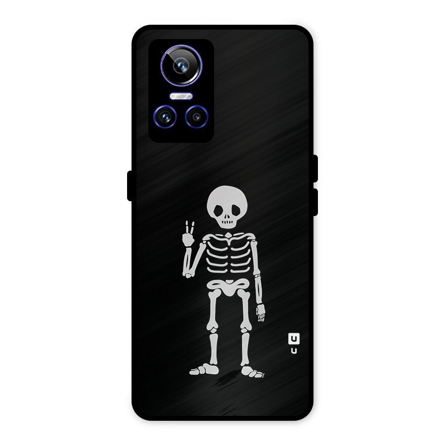 Victory Skeleton Spooky Metal Back Case for Realme GT Neo 3