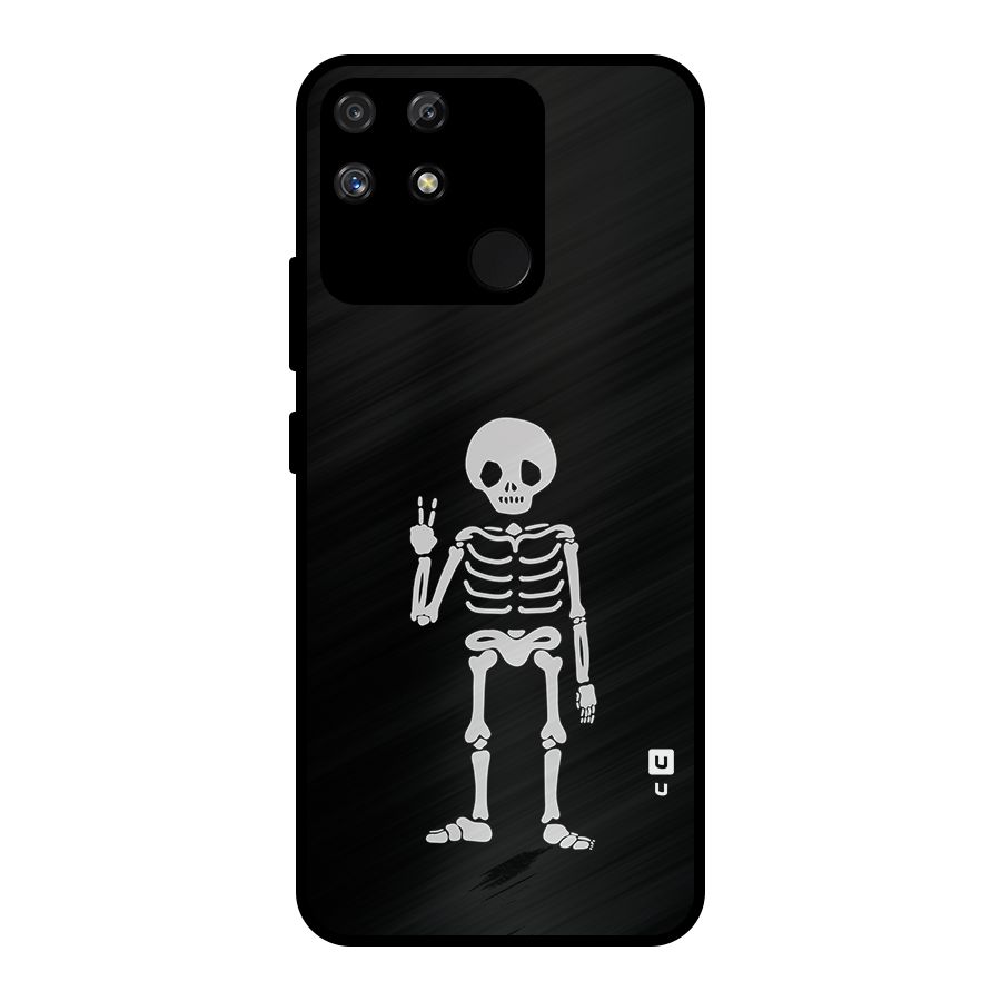 Victory Skeleton Spooky Metal Back Case for Realme Narzo 50A