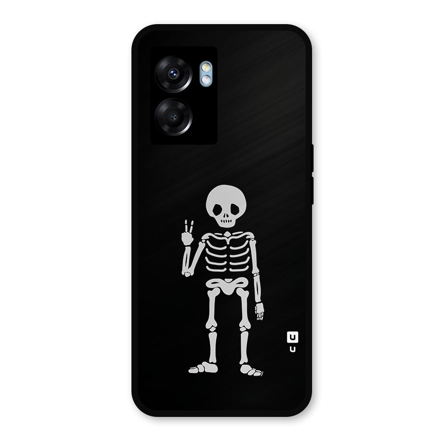 Victory Skeleton Spooky Metal Back Case for Realme Narzo 50 5G