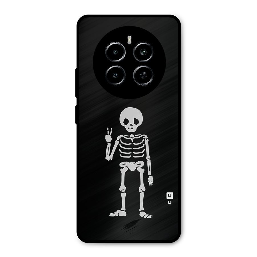 Victory Skeleton Spooky Metal Back Case for Realme P1