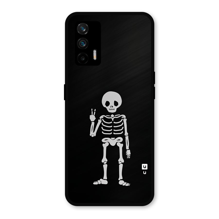 Victory Skeleton Spooky Metal Back Case for Realme X7 Max
