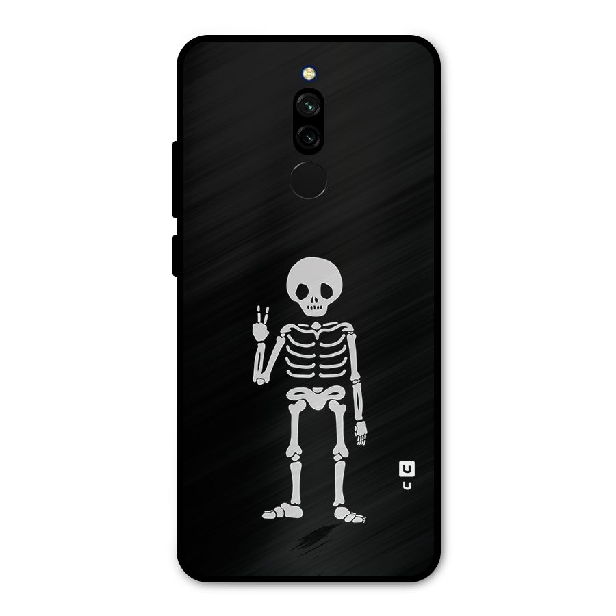 Victory Skeleton Spooky Metal Back Case for Redmi 8