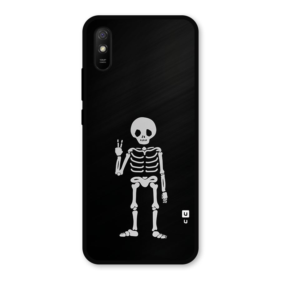 Victory Skeleton Spooky Metal Back Case for Redmi 9a