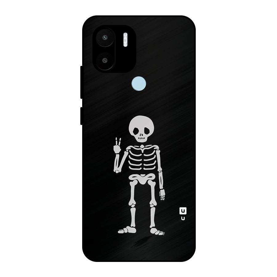 Victory Skeleton Spooky Metal Back Case for Redmi A2+