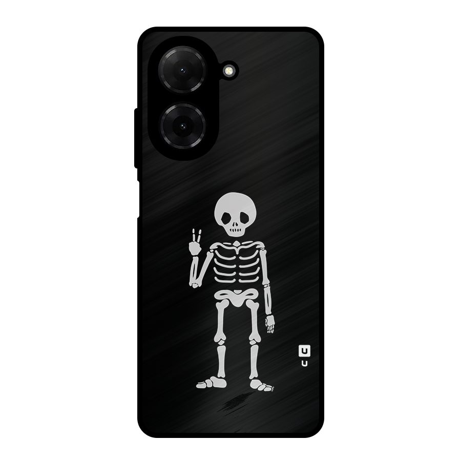 Victory Skeleton Spooky Metal Back Case for Redmi A5 4G