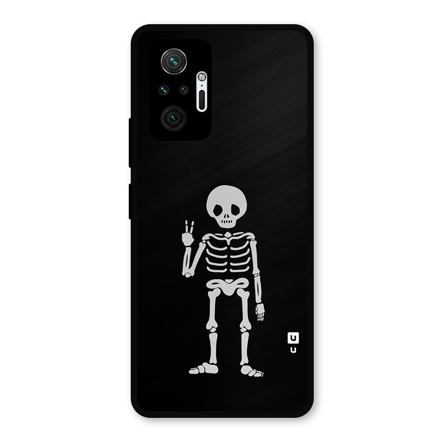 Victory Skeleton Spooky Metal Back Case for Redmi Note 10 Pro Max