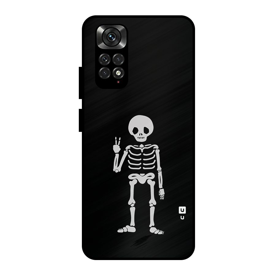 Victory Skeleton Spooky Metal Back Case for Redmi Note 11 Pro Plus 5G