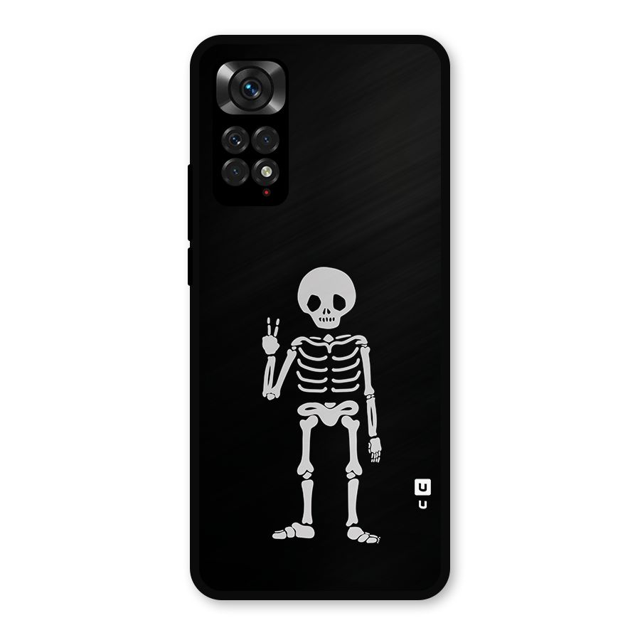 Victory Skeleton Spooky Metal Back Case for Redmi Note 11s