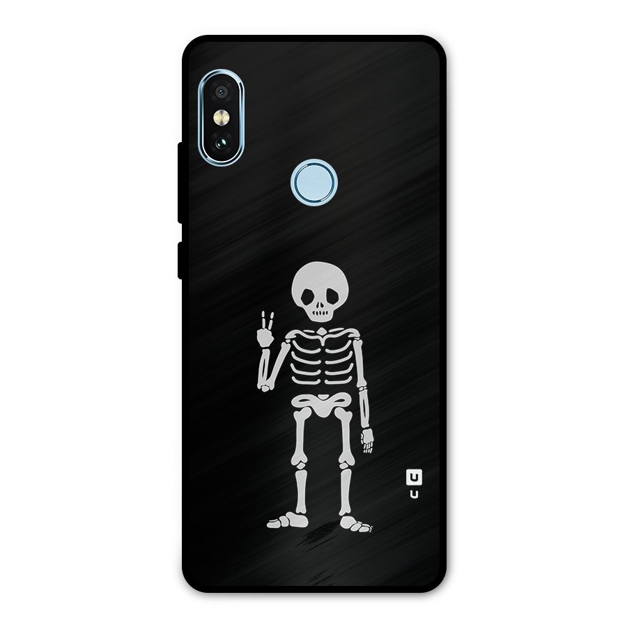Victory Skeleton Spooky Metal Back Case for Redmi Note 5 Pro