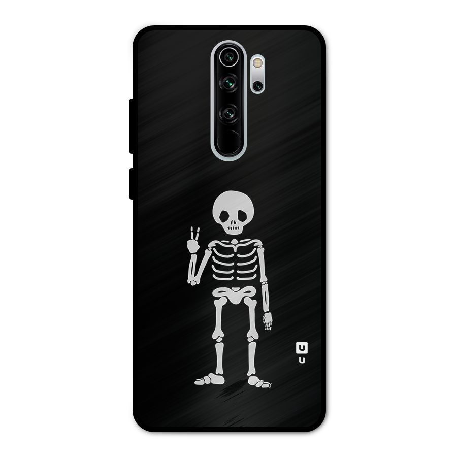 Victory Skeleton Spooky Metal Back Case for Redmi Note 8 Pro