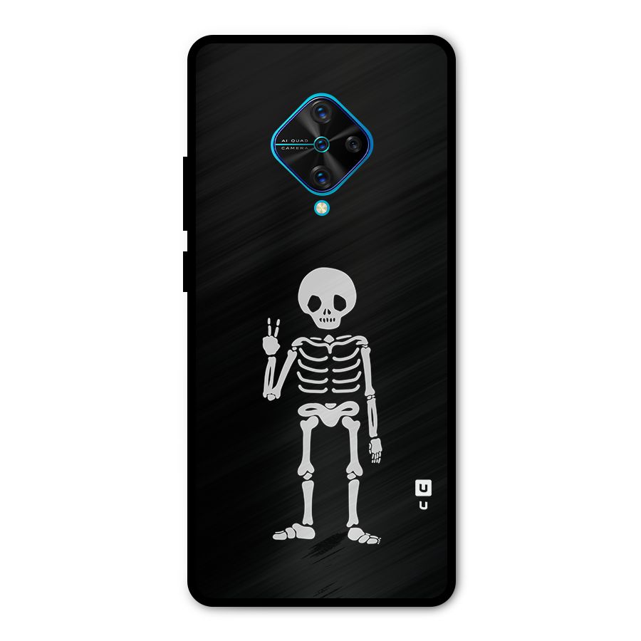 Victory Skeleton Spooky Metal Back Case for Vivo S1 Pro