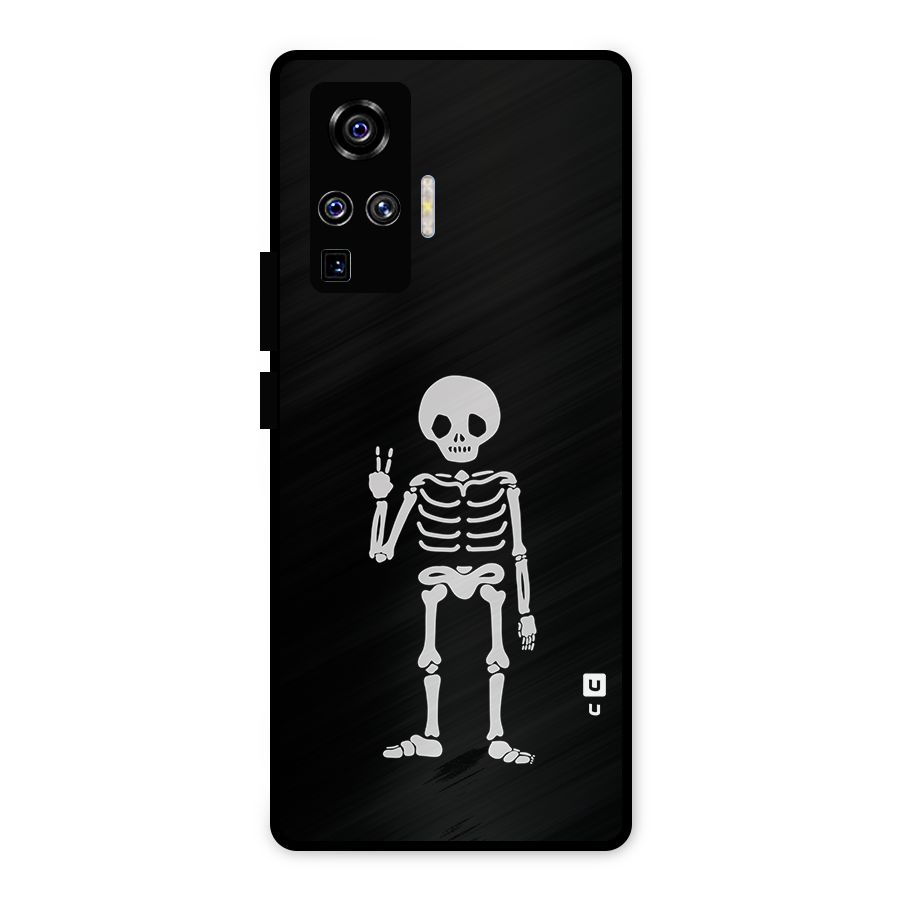 Victory Skeleton Spooky Metal Back Case for Vivo X50 Pro