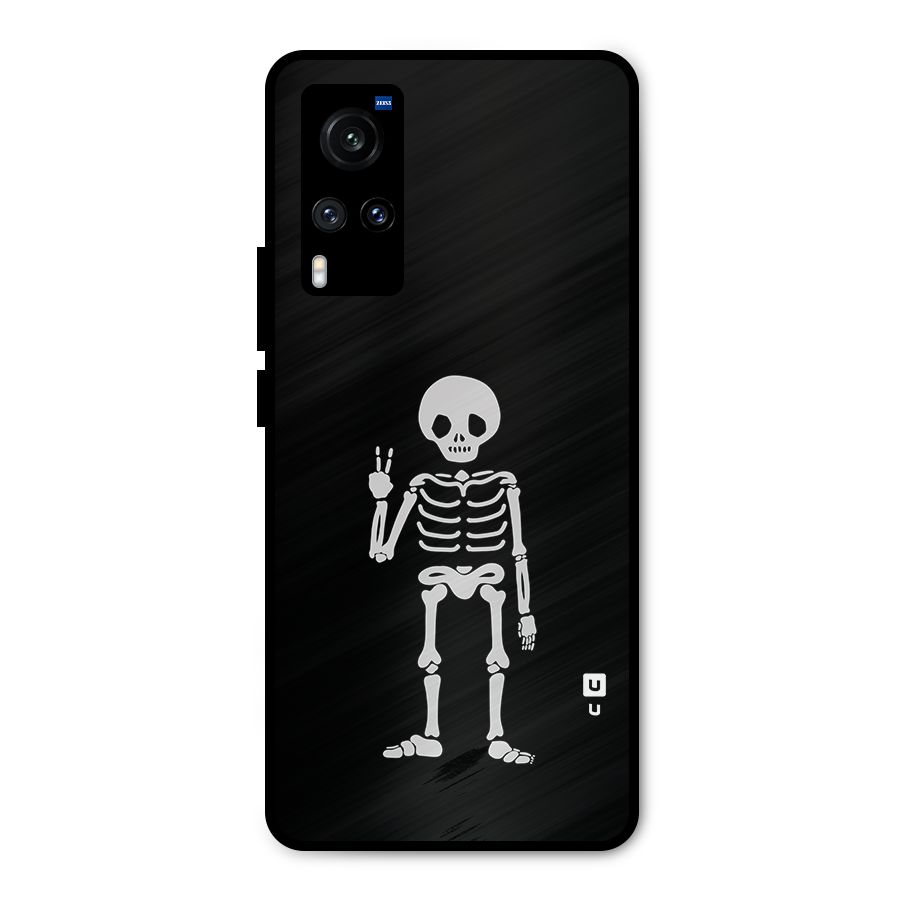 Victory Skeleton Spooky Metal Back Case for Vivo X60