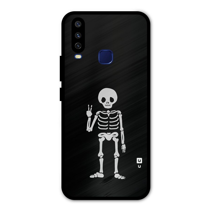 Victory Skeleton Spooky Metal Back Case for Vivo Y15