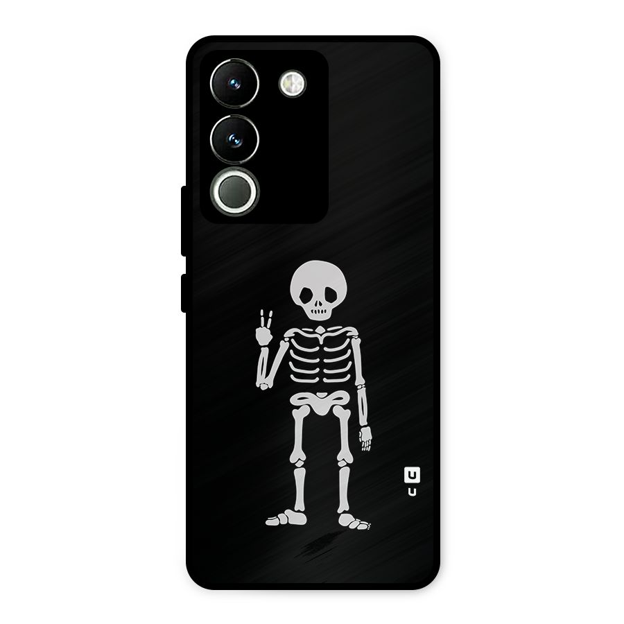 Victory Skeleton Spooky Metal Back Case for Vivo Y200