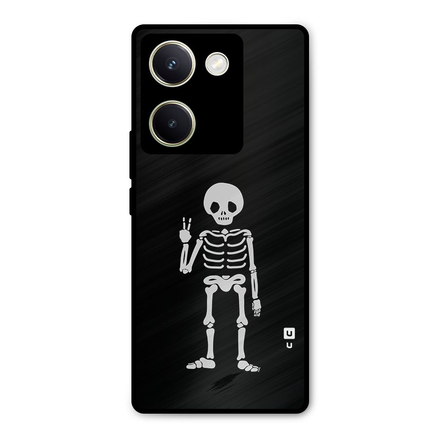 Victory Skeleton Spooky Metal Back Case for Vivo Y200 Pro
