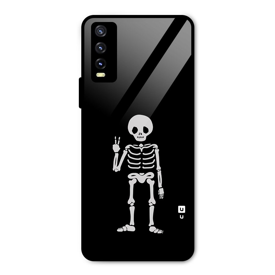 Victory Skeleton Spooky Metal Back Case for Vivo Y20 2021