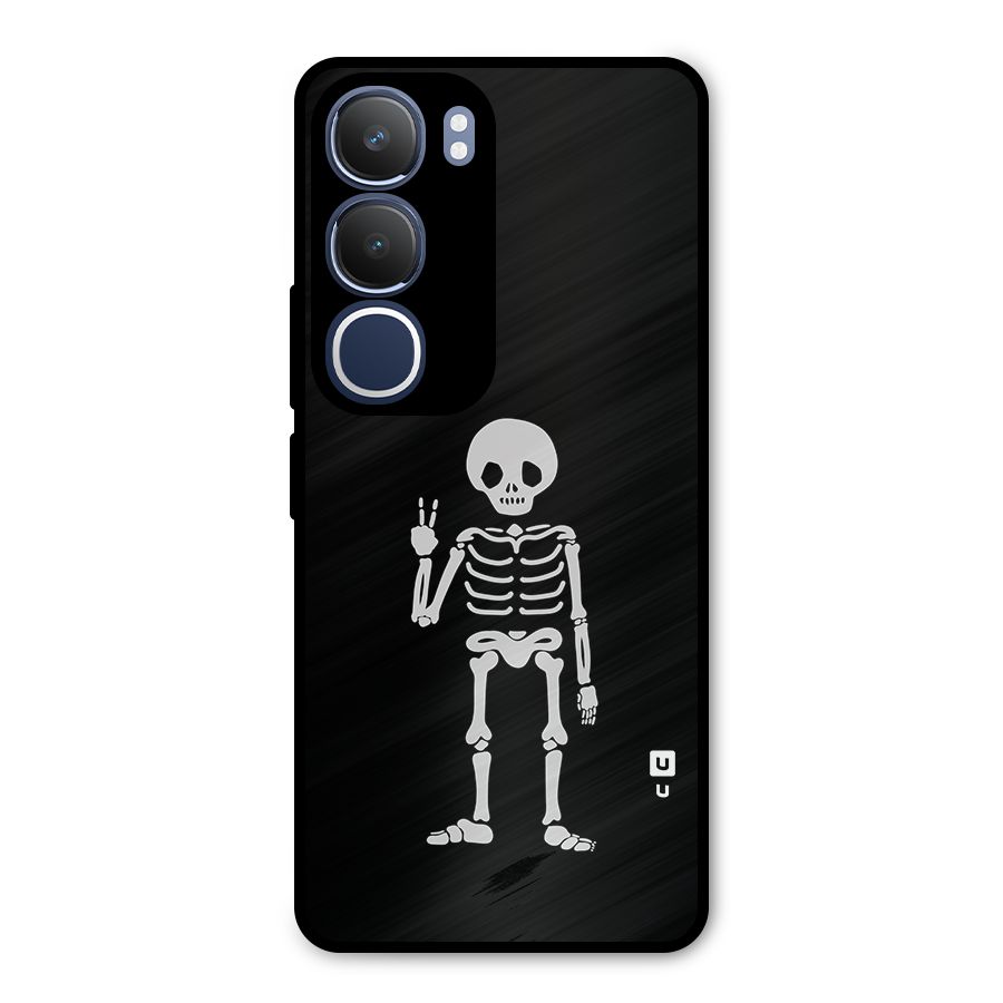 Victory Skeleton Spooky Metal Back Case for Vivo Y29