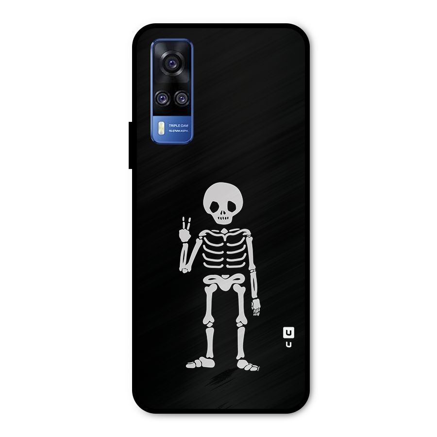 Victory Skeleton Spooky Metal Back Case for Vivo Y31