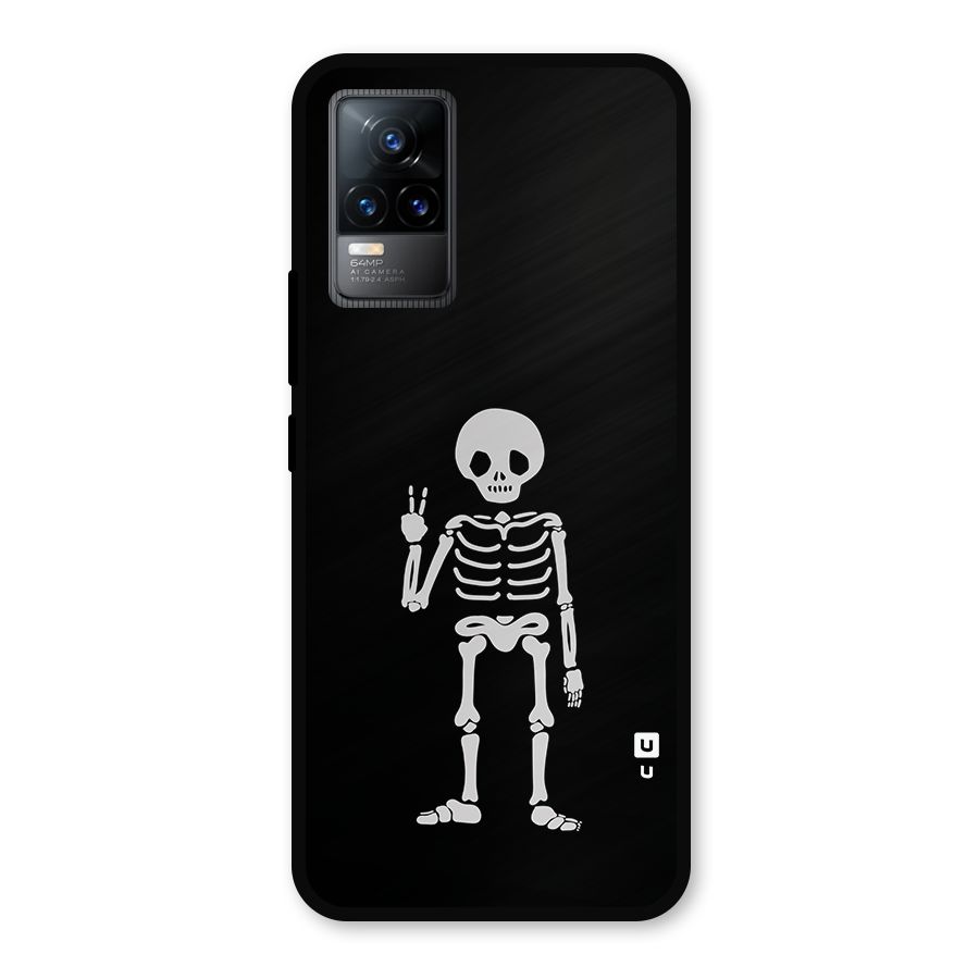 Victory Skeleton Spooky Metal Back Case for Vivo Y73