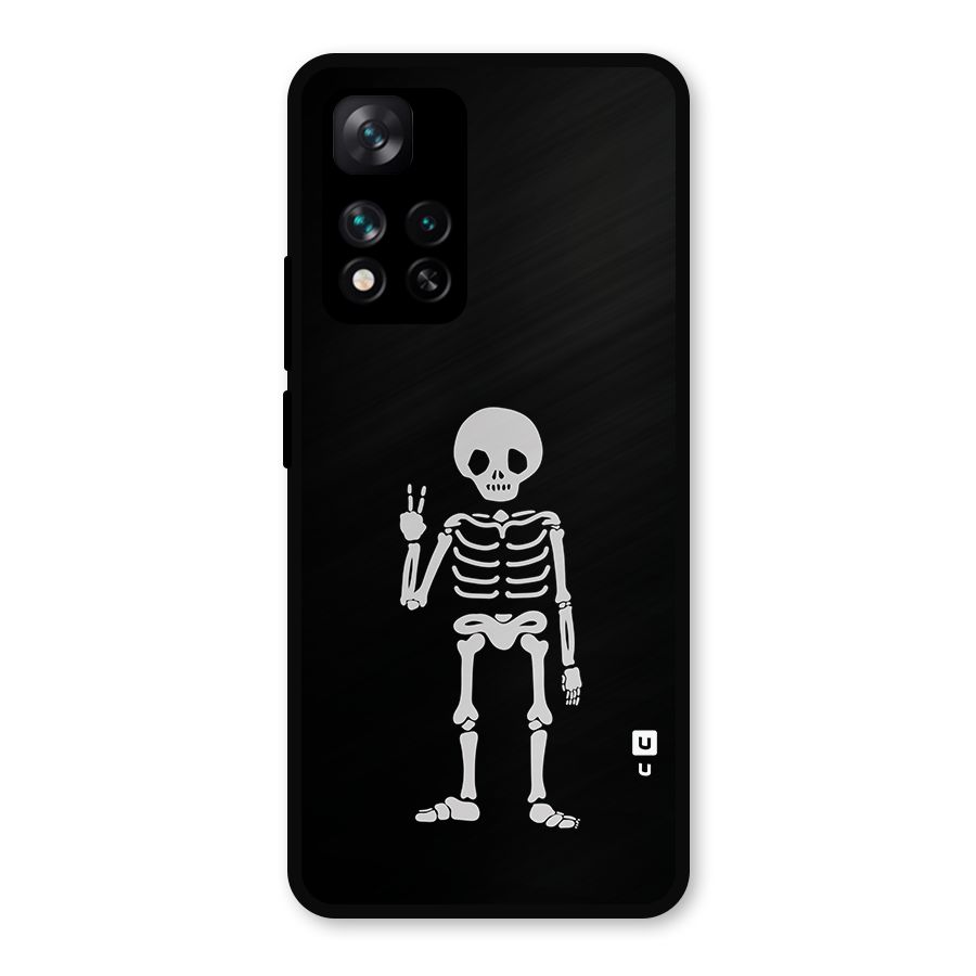 Victory Skeleton Spooky Metal Back Case for Xiaomi 11i Hypercharge 5G