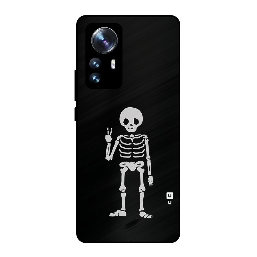 Victory Skeleton Spooky Metal Back Case for Xiaomi 12 Pro