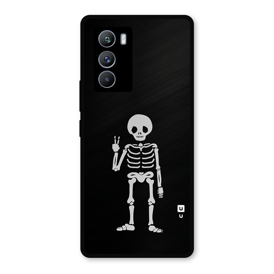 Victory Skeleton Spooky Metal Back Case for iQOO 9 SE