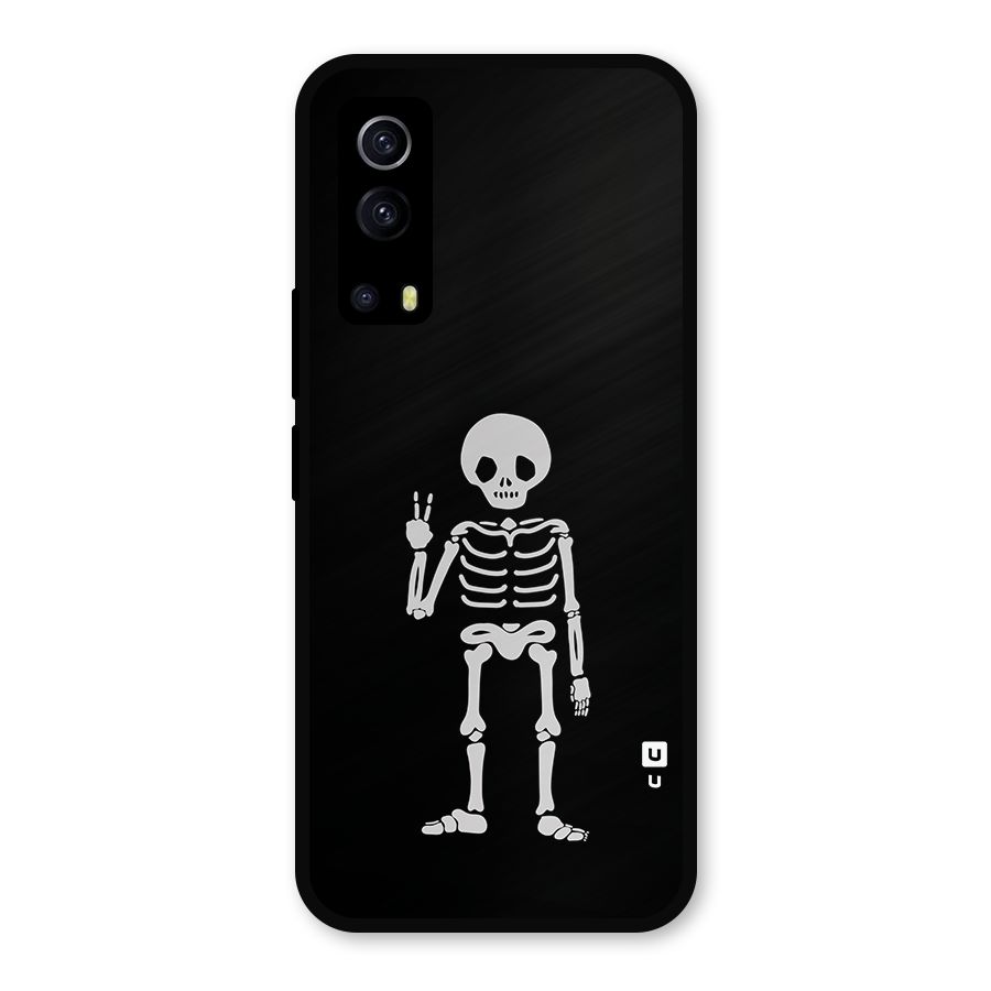 Victory Skeleton Spooky Metal Back Case for iQOO Z3