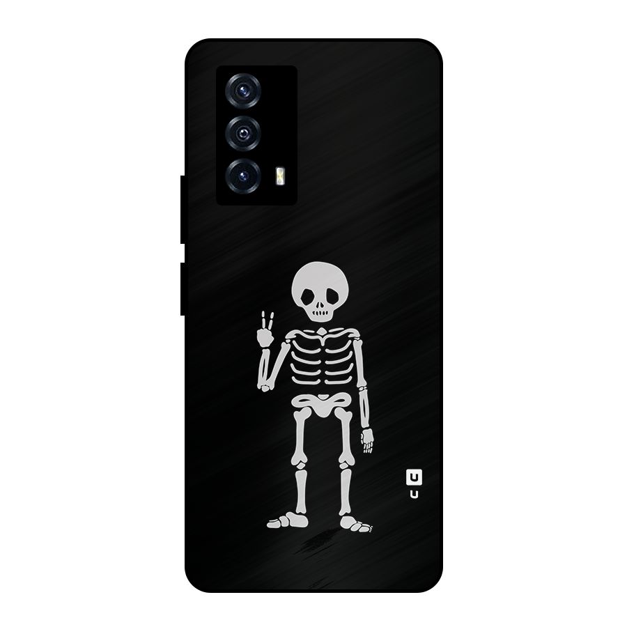 Victory Skeleton Spooky Metal Back Case for iQOO Z5