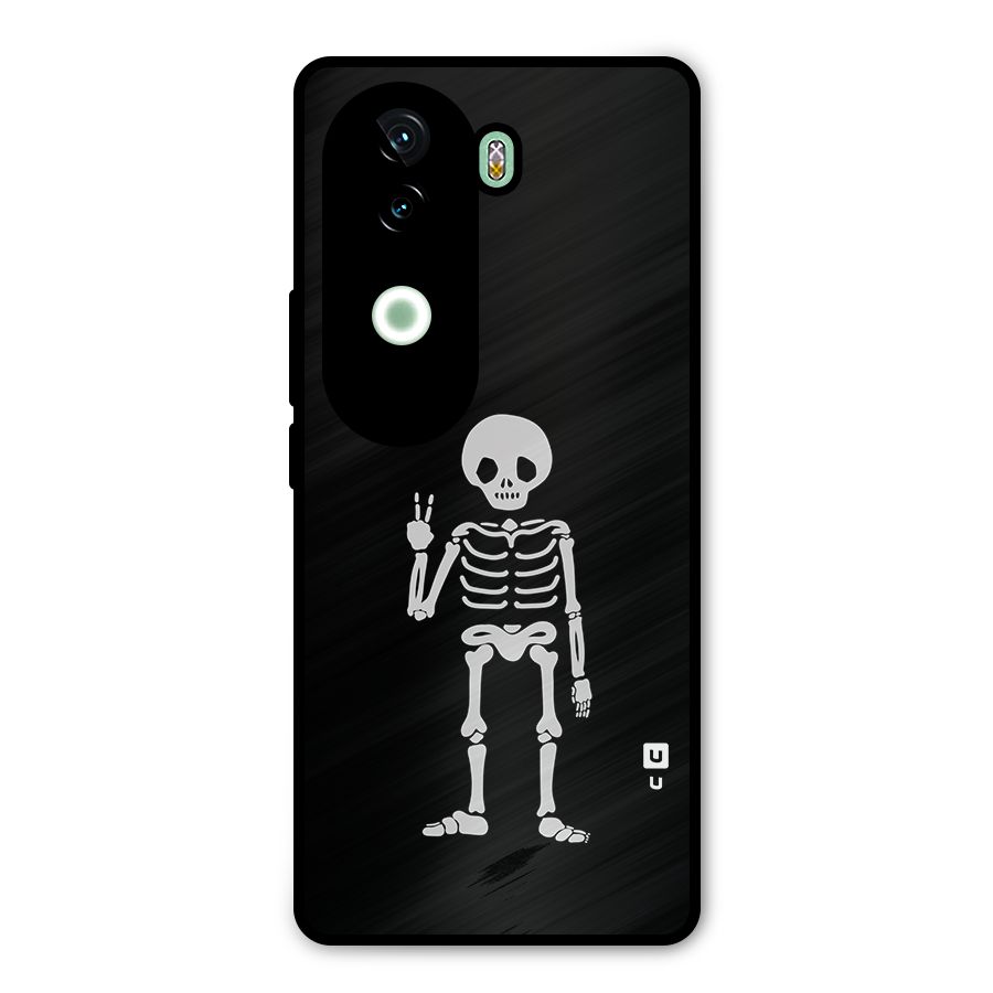 Victory Skeleton Spooky Metal Back Case for iQOO Z9s