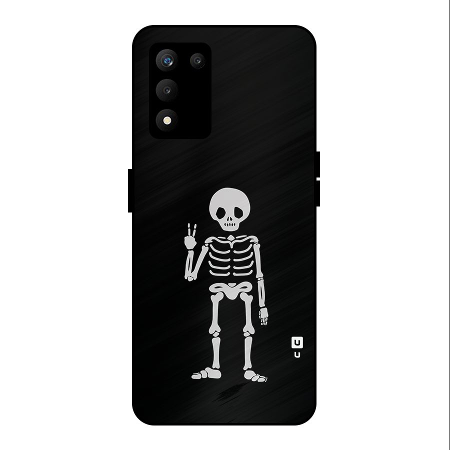 Victory Skeleton Spooky Metal Back Case for realme 9 5G SE