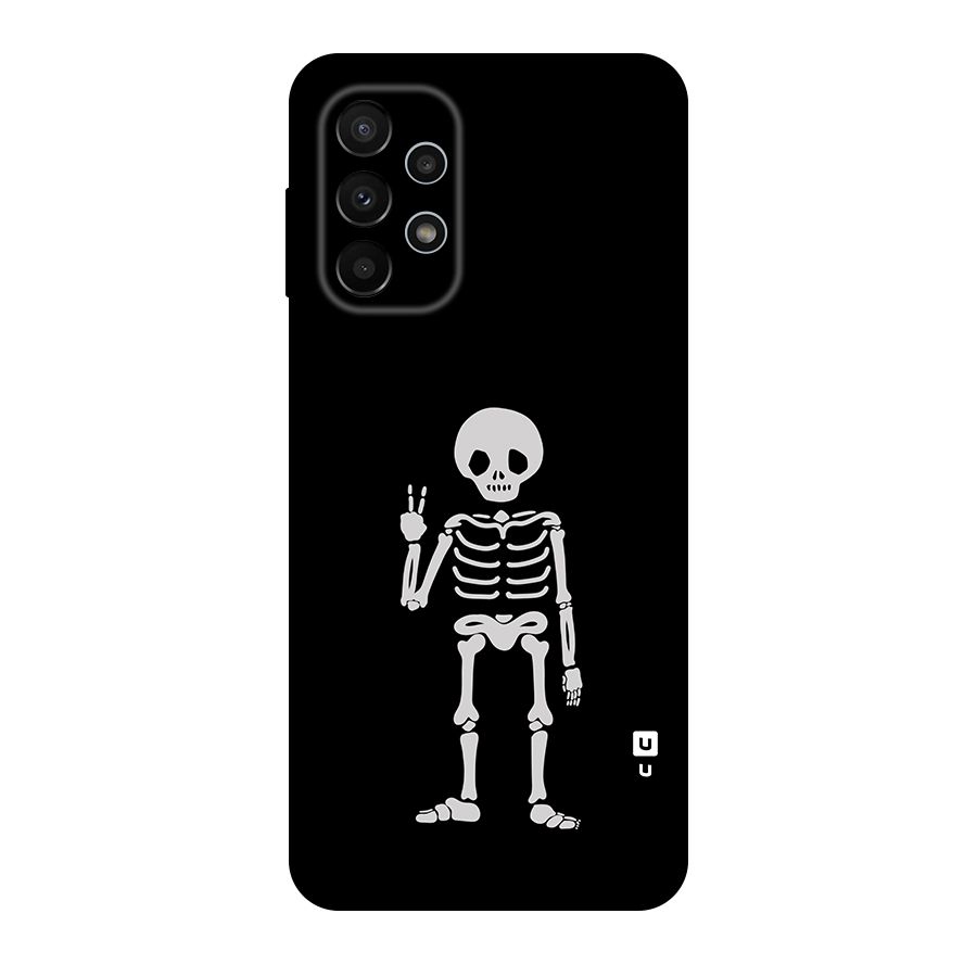 Victory Skeleton Spooky Original Polycarbonate Back Case for Galaxy A23