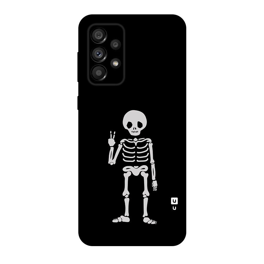 Victory Skeleton Spooky Original Polycarbonate Back Case for Galaxy A73 5G