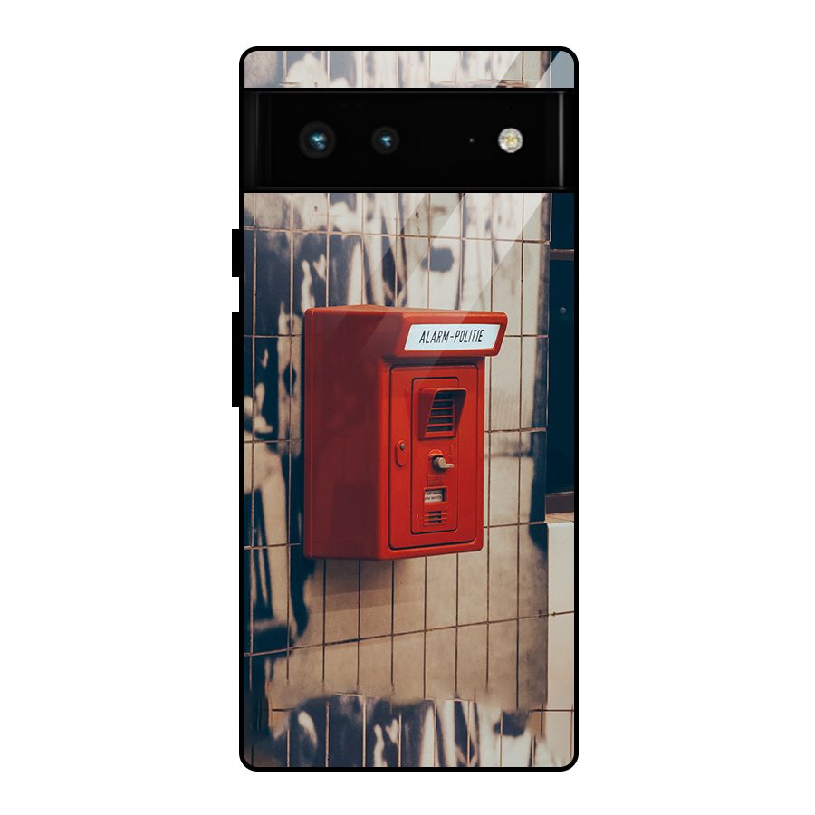 Vintage Alarm Glass Back Case for Google Pixel 6