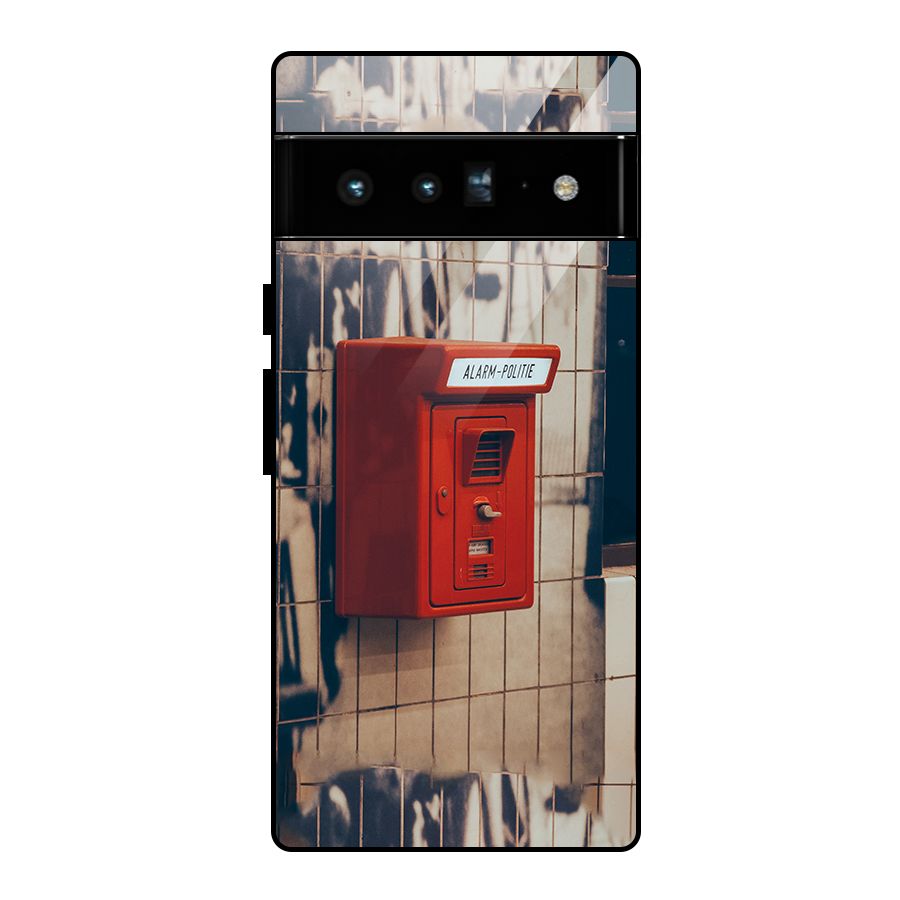 Vintage Alarm Glass Back Case for Google Pixel 6 Pro
