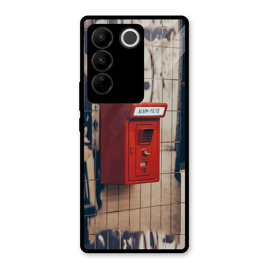 Vintage Alarm Glass Back Case for Vivo V27