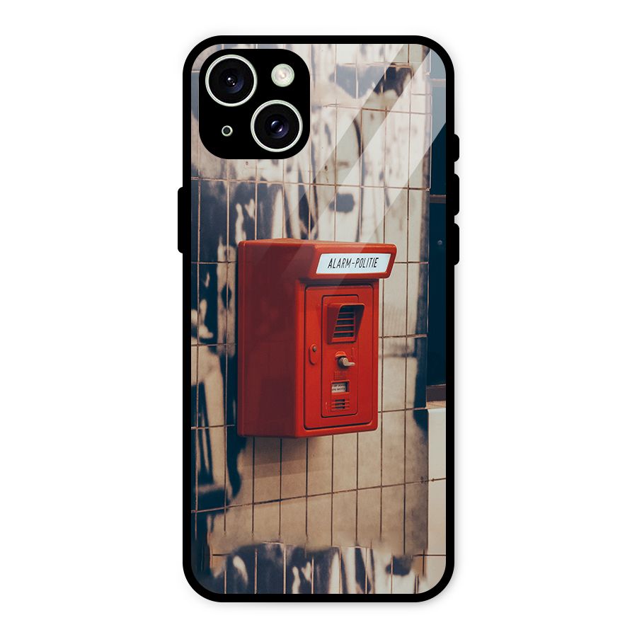 Vintage Alarm Glass Back Case for iPhone 15 Plus