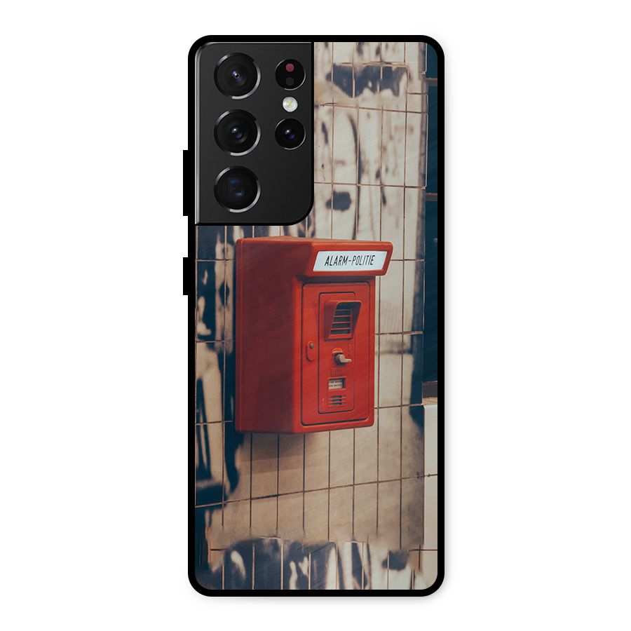 Vintage Alarm Metal Back Case for Galaxy S21 Ultra 5G