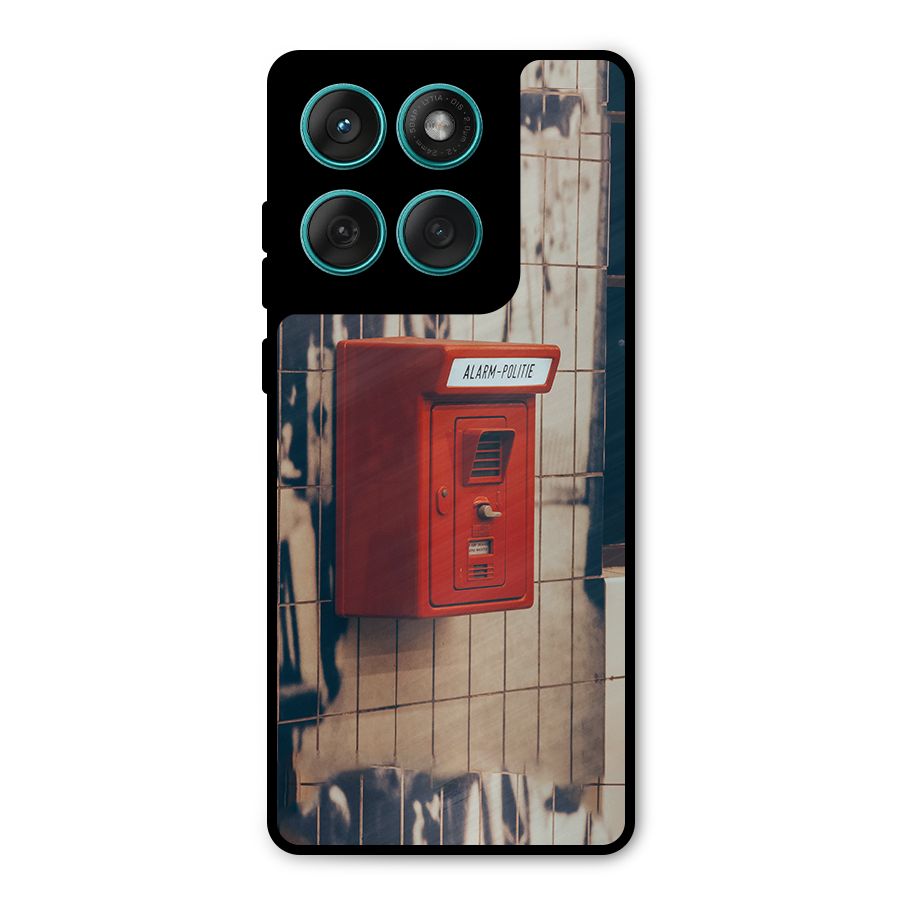 Vintage Alarm Metal Back Case for Motorola Edge 60 Fusion