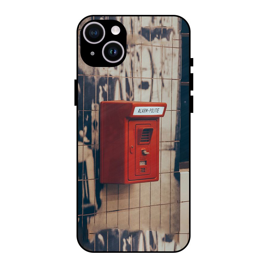 Vintage Alarm Metal Back Case for iPhone 14 Plus
