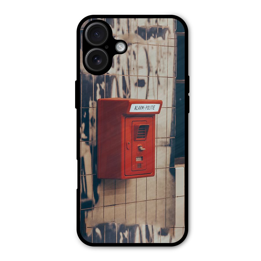 Vintage Alarm Metal Back Case for iPhone 16 Plus