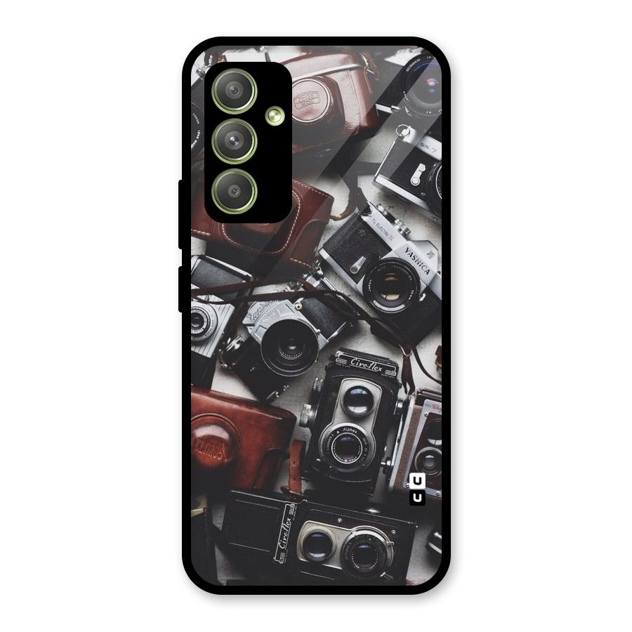 Vintage Beauty Shutter Glass Back Case for Galaxy A54