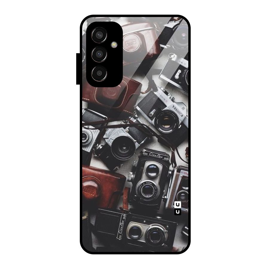 Vintage Beauty Shutter Glass Back Case for Galaxy F13