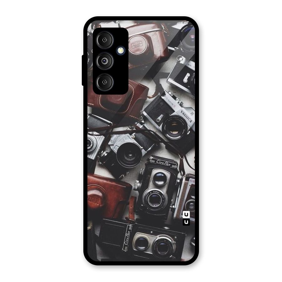 Vintage Beauty Shutter Glass Back Case for Galaxy M14 5G
